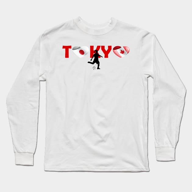 Sports games in Tokyo: Football team from Canada (CA) Long Sleeve T-Shirt by ArtDesignDE